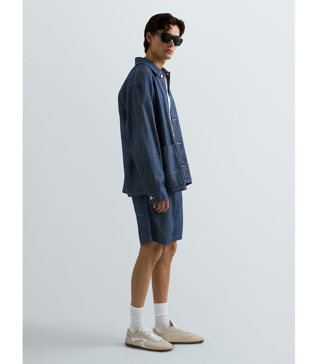 ライトデニムショーツ（セットアップ） 詳細画像 ダークブルー 4